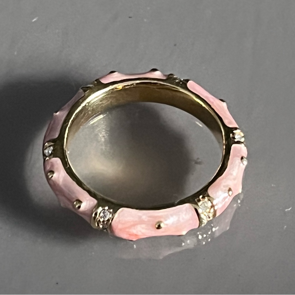 Lauren G Adams Gold Tone Stackable Enamel Crystal Ring 48$